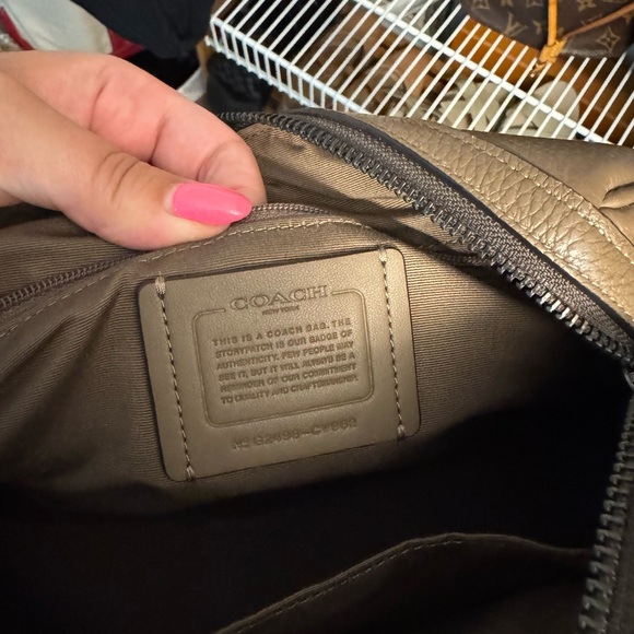 Coach Pebble Leather Satchel in Taupe - Picture 2 of 3